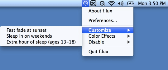f.lux menu bar icon