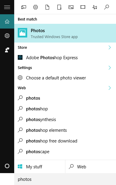 Search for Photos app