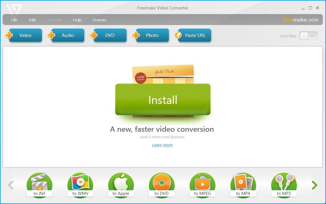 Freemake Video Converter Window
