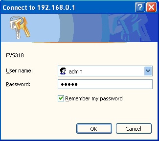 Entering Router Account Info
