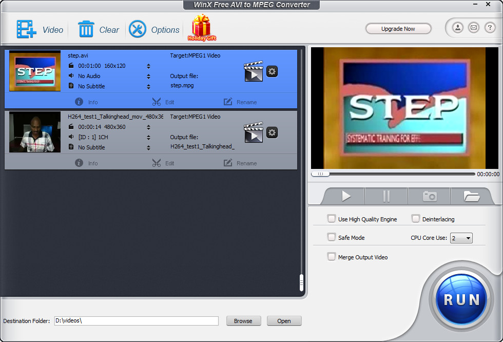 how to convert video files to mpeg for free