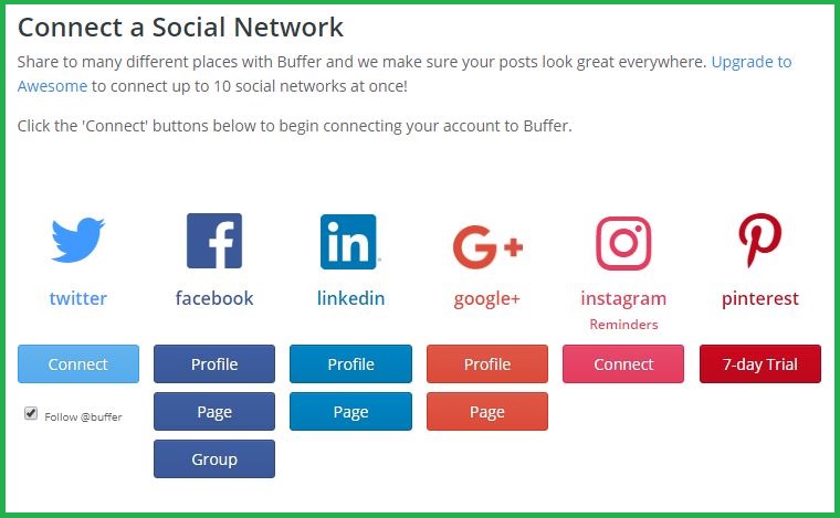 Connecting To Social Media Accounts In Buffer