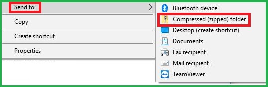 Compressing File With File Explorer