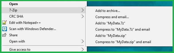 Creating Archive With 7-Zip