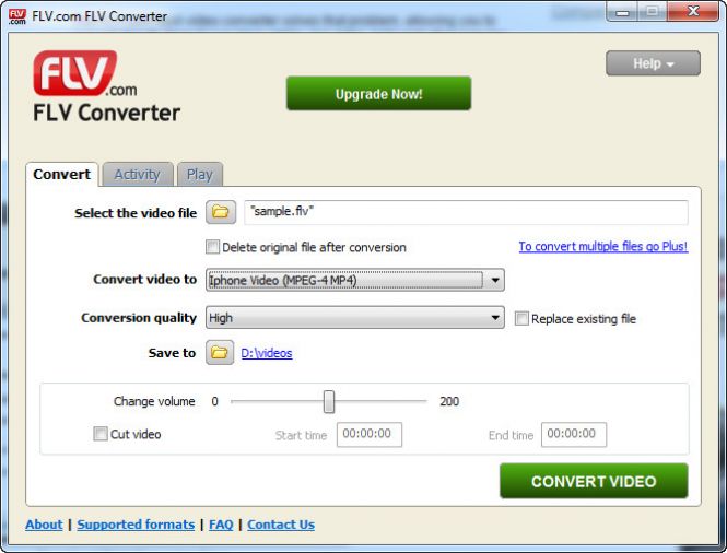 How to convert FLV to MPEG with FLV Converter