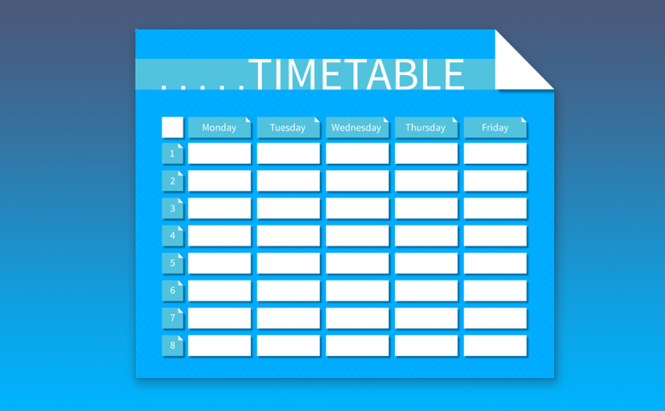 How to make a timetable