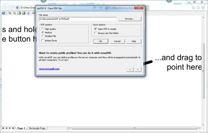 How to convert VSD to PDF with doPDF