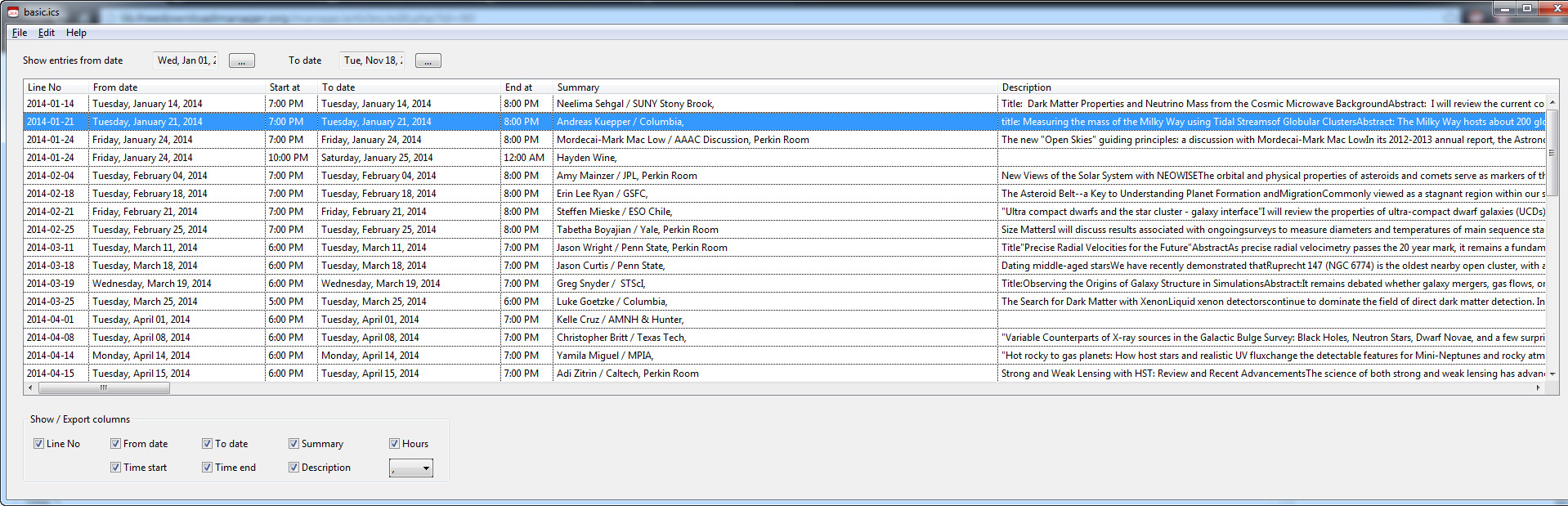 csv to ical converter freeware