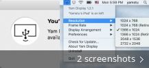 yam display for mac